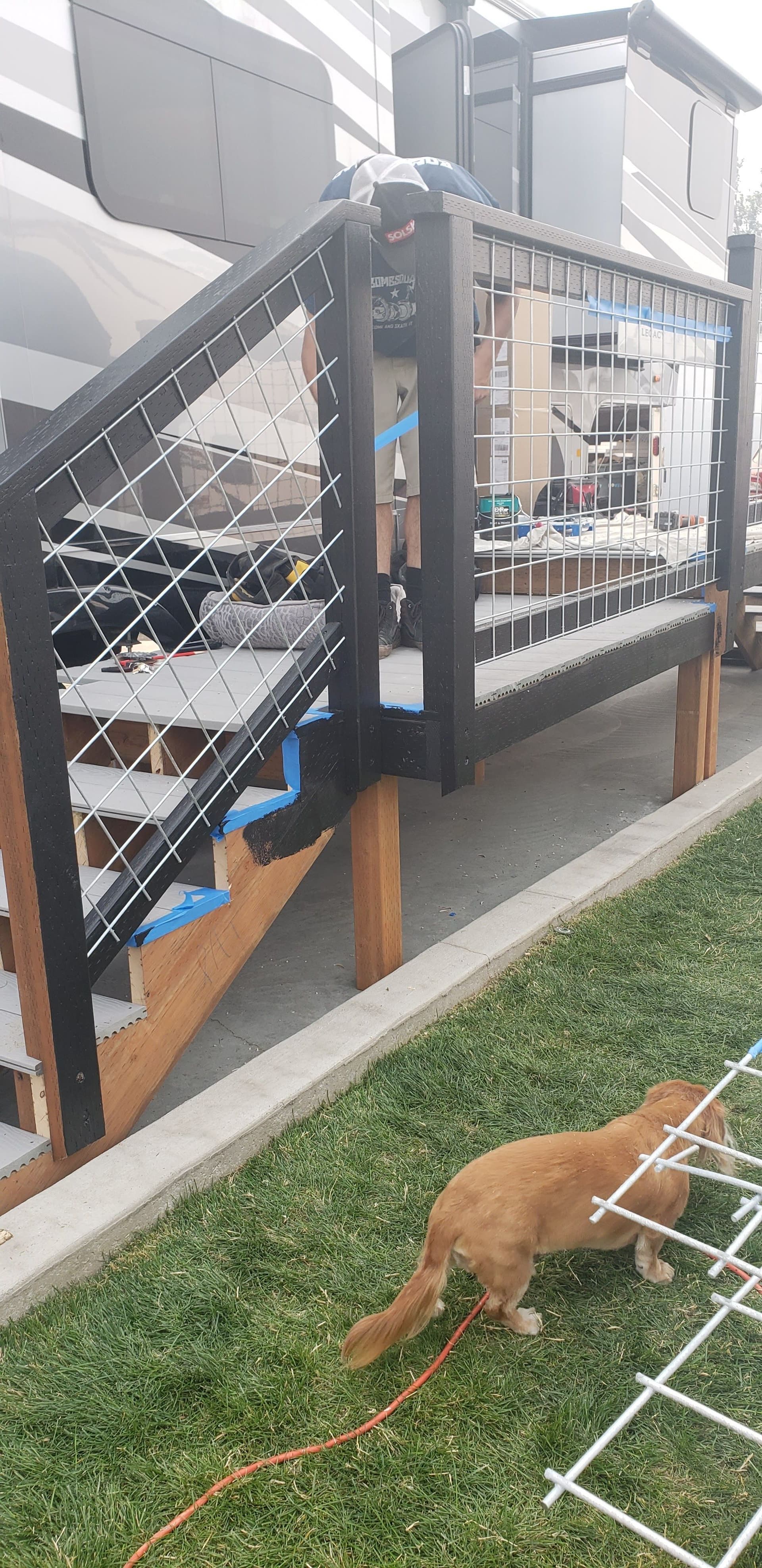 Gallery photos for Custom Front Porch Deck and Handrail for a Fifth Wheel Trailer: Image #3