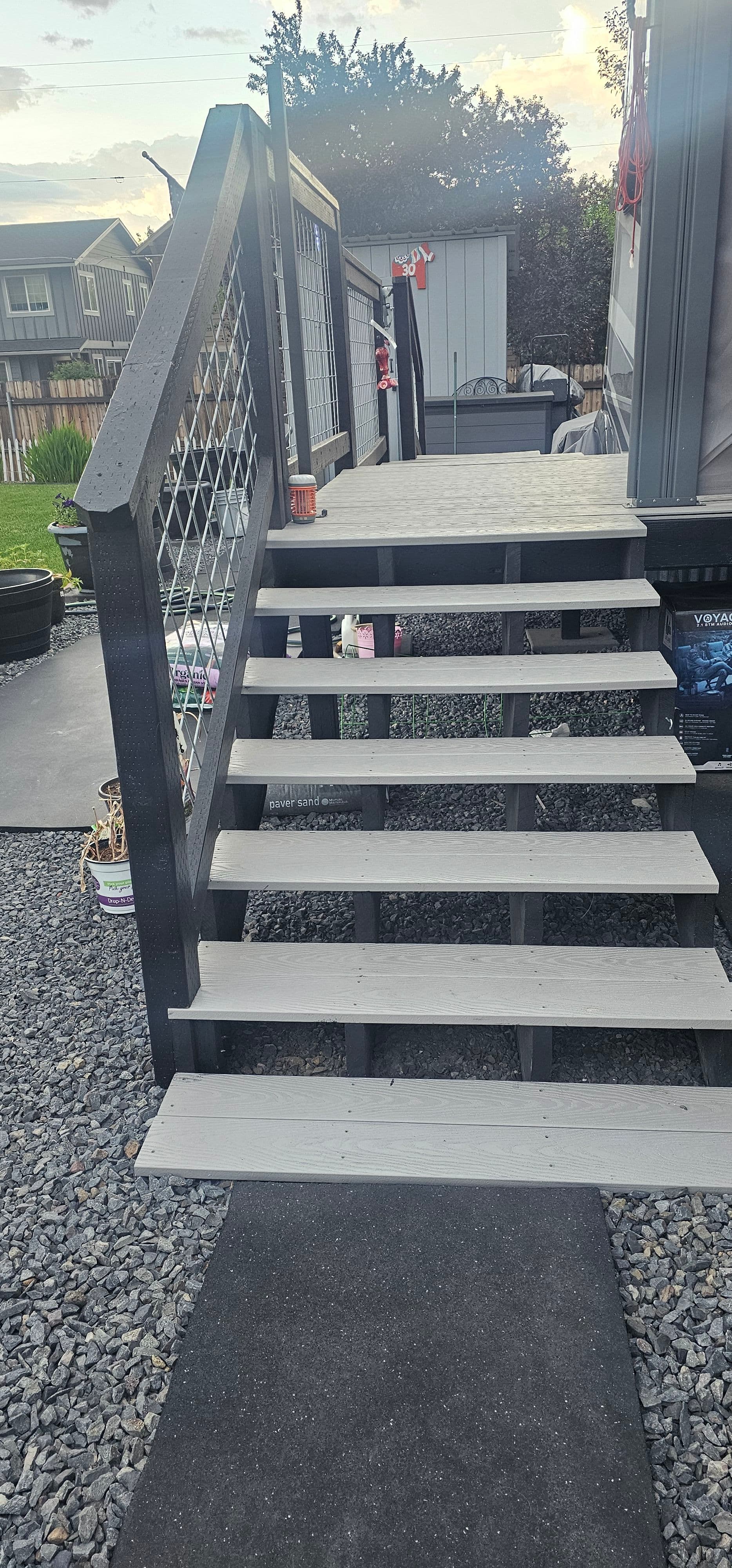 Gallery photos for Custom Front Porch Deck and Handrail for a Fifth Wheel Trailer: Image #4