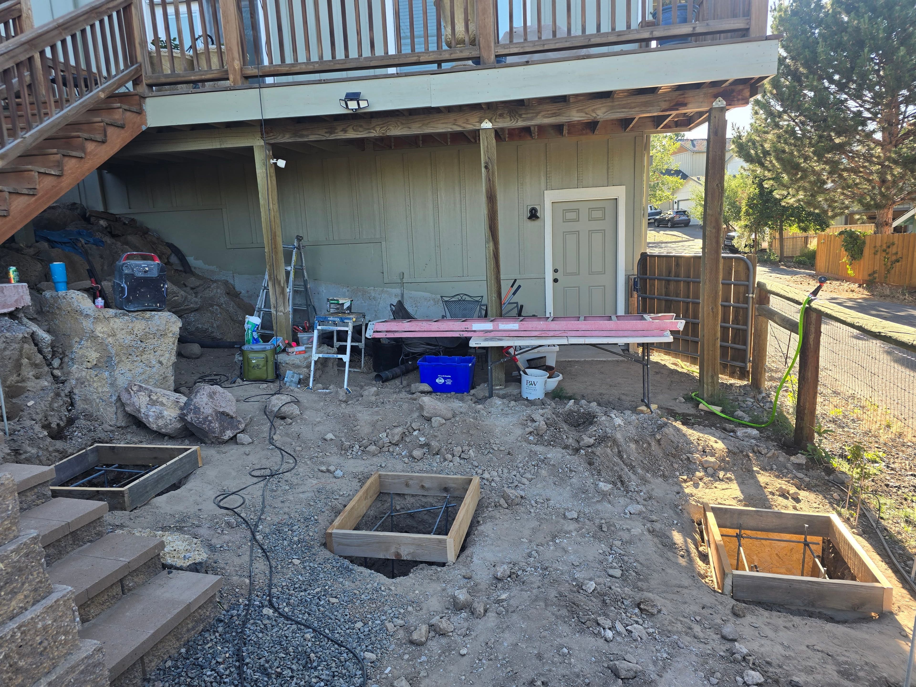 Project Reinforced Pad Footings Laid for a Deck Extension image